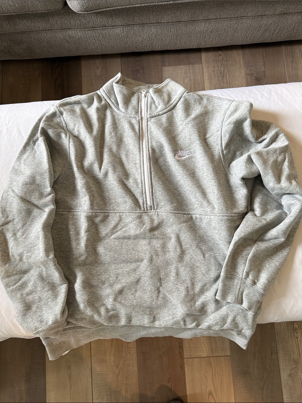 Nike Gray Half-Zip Men's Sweater